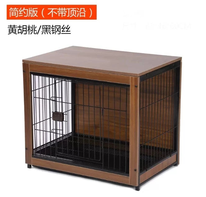 Wholesale Decorative Crates Wooden Stainless Steel Heavy Duty Pet Cage Furniture Dog Kennels Stackable Dog Cages