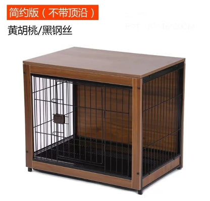 Wholesale Decorative Crates Wooden Stainless Steel Heavy Duty Pet Cage Furniture Dog Kennels Stackable Dog Cages