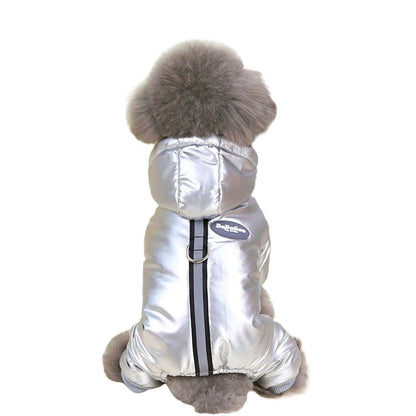Padded Winter Puppy Onesie Waterproof Boy Dog Clothes for Small Dogs Warm Shih Tzu Down Jacket Chihuahua Jumpsuit Yorkie Costume