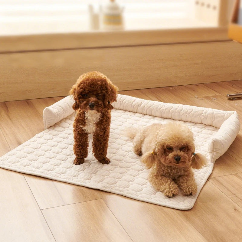 Winter Warm Dog Bed Sofa Couch Cover Super Soft Pet Blanket Pad Mat for Small Dogs Plush Neck Pillow Cat Nest Cama Para Perros