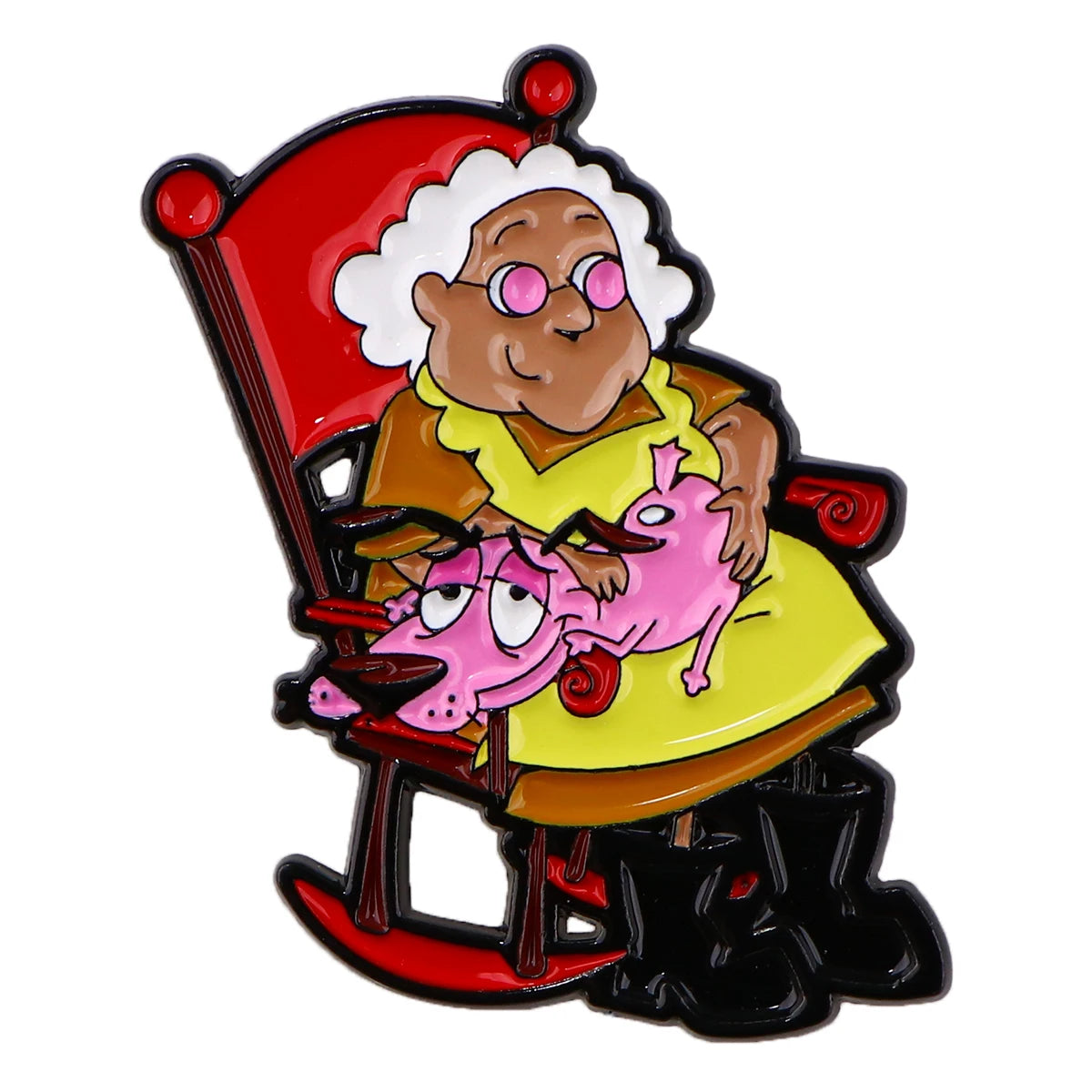 Cowardly Hero Dogs Enamel Pins Anime Figures Badges Metal Lapel Brooch For Backpacks Brooches Fashion Jewelry Accessories Gifts