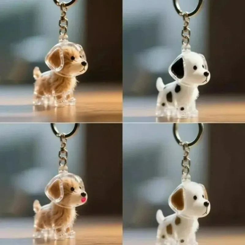 Dog Hair Storage Pendant Keychain Transparent Pet Fur Keepsake Capsule DIY Decoration Memorial Gifts for Pet Lovers Home Display