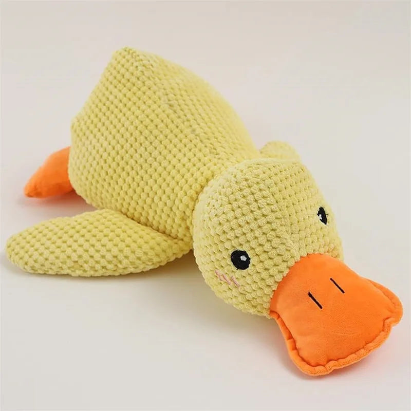 Cartoon Little Yellow Duck Shape Interactive Dog Toys Anti-Slip Design Pets Intelligence Exercise Feeder Food Dispenser Supplies