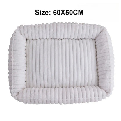 Pet Cat Dog Bed Square Plush Cat Mat Pet Cushion Winter Thickened Orthopedic Pet Mat Soft And Comfortable Cat Bed Pets Supplies