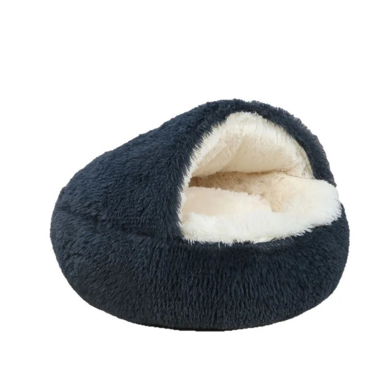 Winter Warm Pet Nest for Small Medium Pets (40cm-70cm) | Enclosed/Semi-Enclosed Pet Shell Nest | Dog House Cat Bed for Puppy Kit