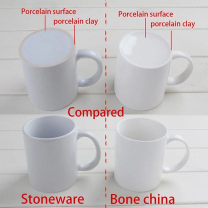 Cute Dog & Cat Silhouette Ceramic Mug - White Reusable Coffee Cup with Black Pet Design, Hand Wash Only, Perfect Gift for Pet Lo