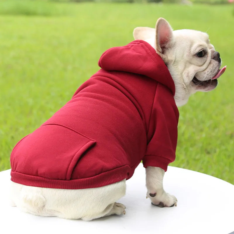 Cheap Dog Hoodie Winter Warm Dog Clothes for Small Medium Dogs French Bulldog Coat Puppy Cat Jacket Chihuahua Yorkie Pet Costume