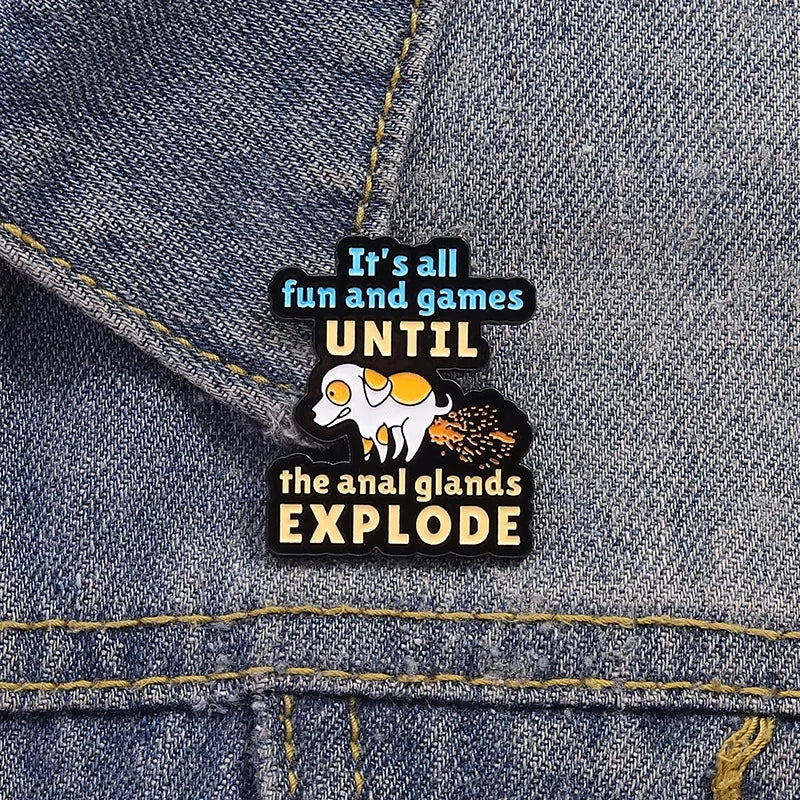 Dog It's All Funny Quote Cartoon Enamel Pins Animal Metal Badges Custom Brooches Clothing Decoration Pin Jewelry Gift Wholesale