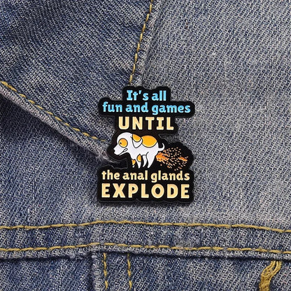 Dog It's All Funny Quote Cartoon Enamel Pins Animal Metal Badges Custom Brooches Clothing Decoration Pin Jewelry Gift Wholesale