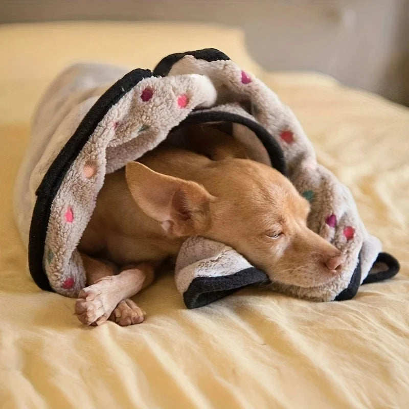 3PCS Soft Fluffy Pet Blanket Cute Dot Pattern Cozy Warm Blanket Cat Dogs Bed Small Large Dogs Mat Cover Pet Supplies Dog clothes