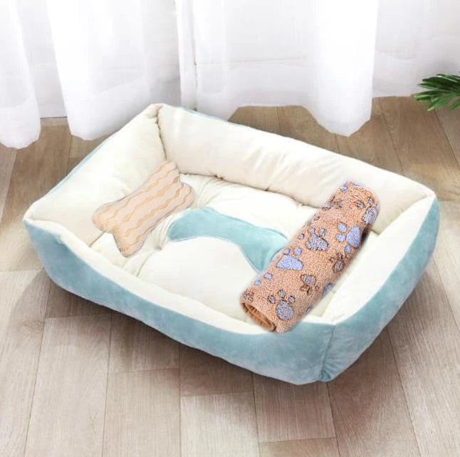 Autumn And Winter Warm Pet Dog Cat Universal Beds Soft Cushion Couch Bed for for Small Medium Dog Plush Cozy Puppy Nest Mat Pad