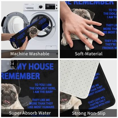 Beagle Dog Doormat Non-Slip Kitchen Bath Mat Living Room Door Floor Entrance Carpet Rug