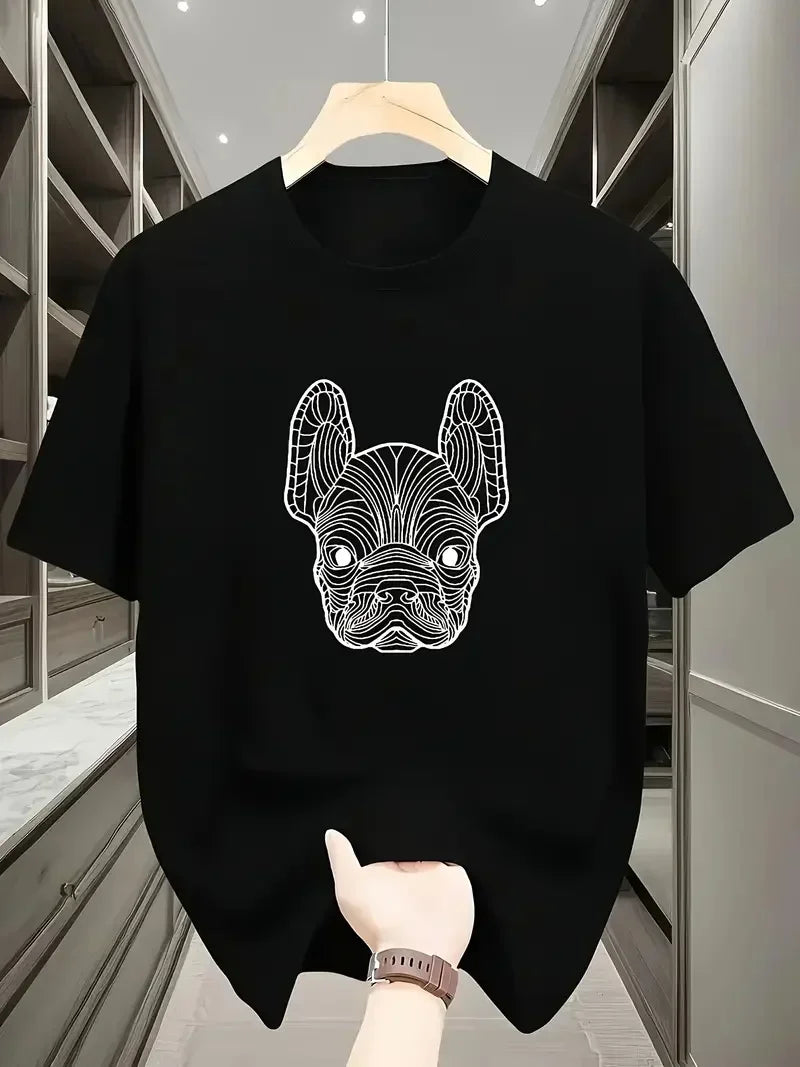 the PUG ART - Men's Short-Sleeved, Sporty and Loose T-Shirts, Suitable for Men Who Wear Large-Sized Quick-Drying and Breathable T-Shirts