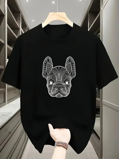 the PUG ART - Men's Short-Sleeved, Sporty and Loose T-Shirts, Suitable for Men Who Wear Large-Sized Quick-Drying and Breathable T-Shirts