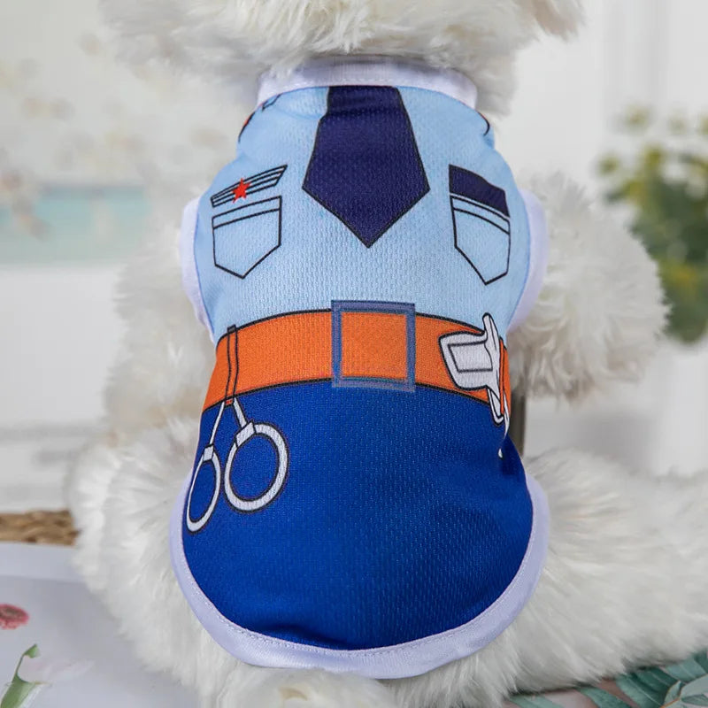 Quick-drying Yorkie Dog Vest Dog Tank Top Summer/Spring Cartoon Hoodie Chihuahua Dog Clothes French Bulldog Puppy Dogs/Cat Shirt