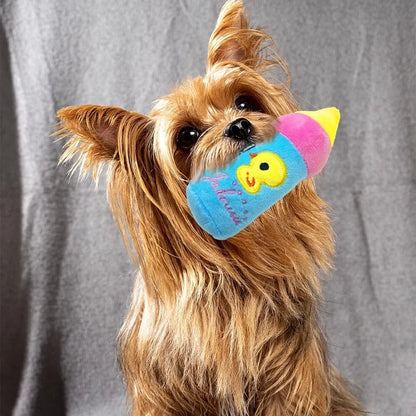 the GO BANANAS CHEW TOYS - 10 PACK SET - Pet Dog Toys, Plush Chew Toy, Soft Banana Bone Vegetable Fruit Squeaky Puppy Training Interactive Toy, Bite-Resistant, Pet Supplies