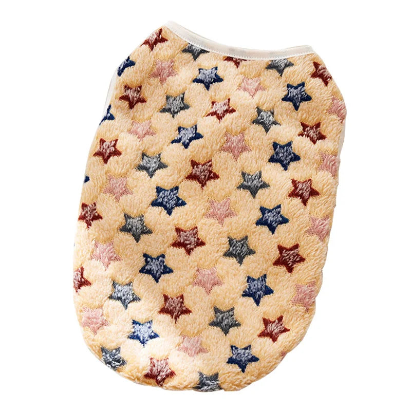 Printed Clothing for Small Cats Dogs Warm Soft Fleece Costume Clothes Outfits Pet Dog Cat Coat Jackets