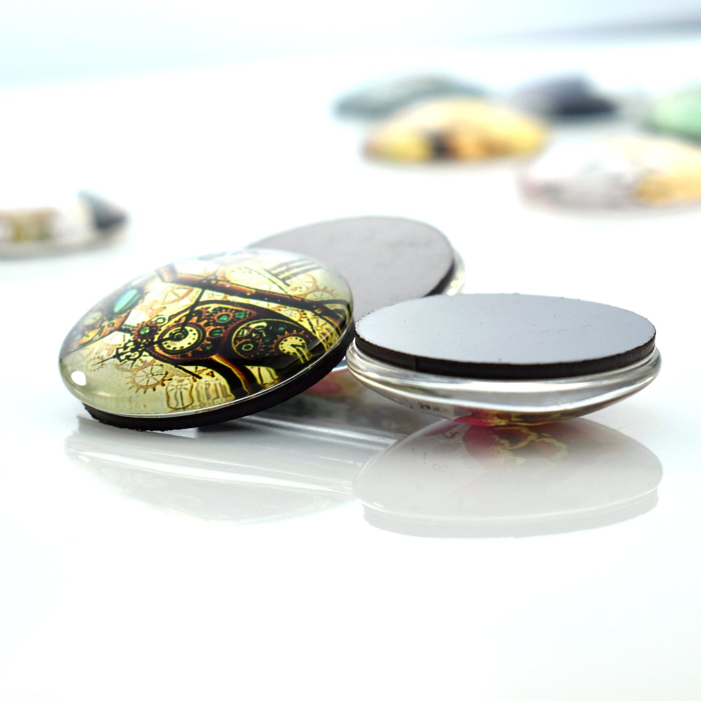 Yellow Brown Dachshund 30MM Fridge Magnet Handmade Weiner Dog Glass DomeRefrigerator Magnets Sticker Cute Animals Kitchen Decor