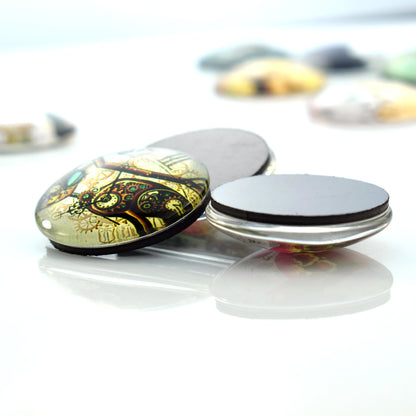 Yellow Brown Dachshund 30MM Fridge Magnet Handmade Weiner Dog Glass DomeRefrigerator Magnets Sticker Cute Animals Kitchen Decor