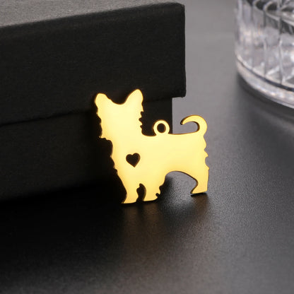 5 pieces/batch Cute Sausage Dog Wolf Pendant Stainless Steel DIY Earrings Bracelet Jewelry Fashion Jewelry Making