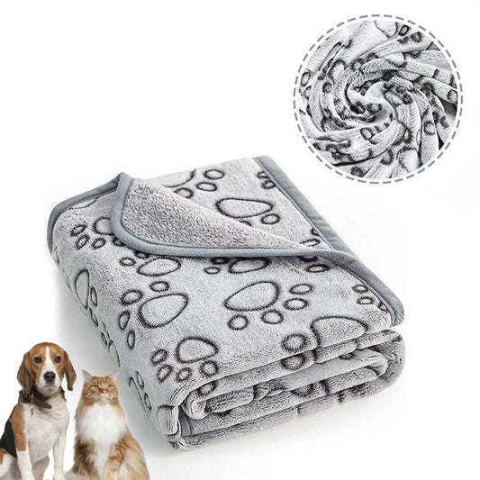 Pet Blanket Ultra-soft Fluffy Paw Printed Mat Pet Bed Dog Blanket Warm And Comfortable Blanket Suitable For Cats Dog Accessories
