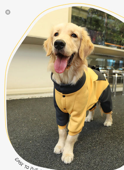 HOOPET Sporting Dog Jacket Four Feet Clothes for Dogs Labrador Retriever Golden Retriever Autumn Big Dog Coat with Zipper Warm