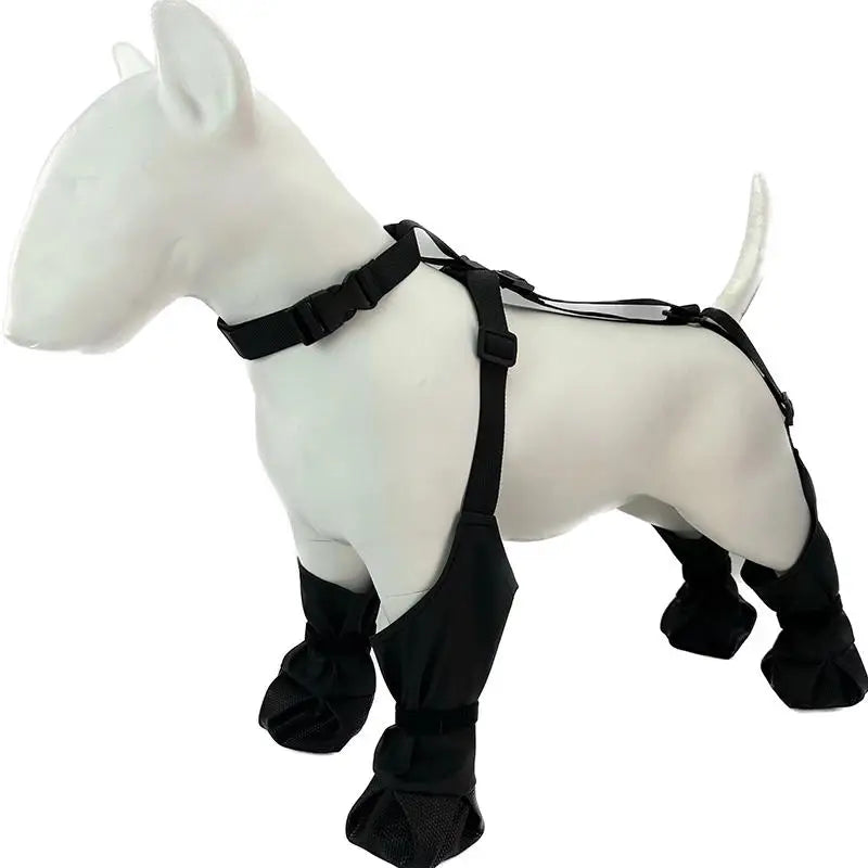 the RAINCOAT LEGGINGS - Dog Shoes, Waterproof Adjustable Dog Shoes, Anti-Slip Dog Boots, Outdoor Protective Accessories for Small and Medium Size Dogs