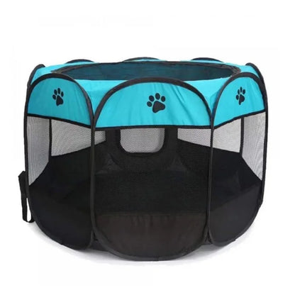 the DOGGY PLAYPEN - Portable Foldable Pet Tent Kennel, Octagonal Fence Puppy Shelter, Easy to Use Outdoor Easy Operation Large Dog Cages, Cat Fences