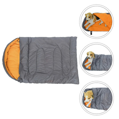 Dog Sleeping Bag Winter Warm Portable Foldable Outdoor Dog Blanket Polar Fleece Travel Pet Bed Pet Sleeping Bag