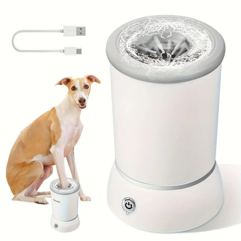 the PET PAW WASHER - Pet Feet Washer, Electrical Pet Paw Cleaner, Automatic Pet Foot Cleaning Cup, Portable Quick Low Noise Dog/Cat Paw Cleaner