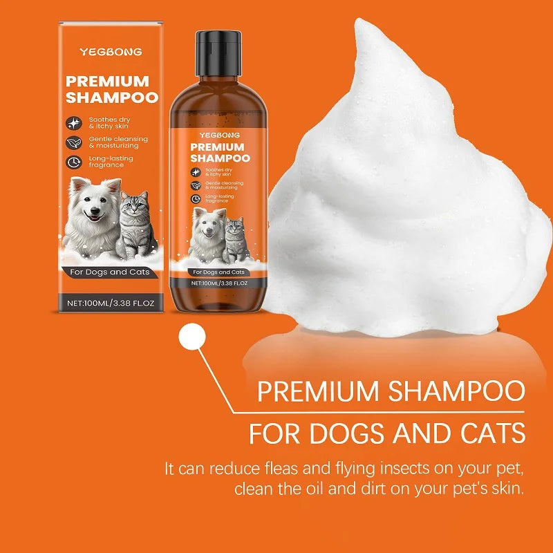 the SHAGGY SHAMPOO - 100ml Natural Ingredients Safe Efficient Formula, Pet Shampoo for Dogs & Cats, Removes Odor & Itch, Tangle, Flea & Insect Repellent