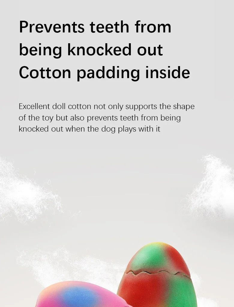 Dog Latex Toys Interactive Games Stretchable Dragon Eggs Teething Playing Easy Clean Squeeze Transform Sound Toys Pet Supplies