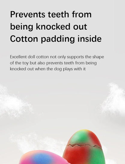 Dog Latex Toys Interactive Games Stretchable Dragon Eggs Teething Playing Easy Clean Squeeze Transform Sound Toys Pet Supplies