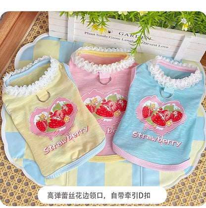 Pet Dog Cat Puppy Japanese Korean Soft Cute Spring Summer Vest Small Medium Dog Teddy Bichon Clothing Supplies