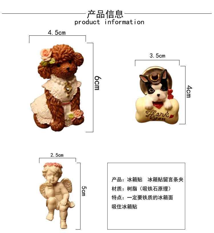 Cowboy Dog Creative Refrigerator Sticker Little Angel Magnet Sticker Gift Gift Wedding