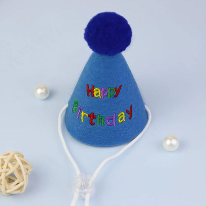 Pet Birthday Hat Adjustable Dog Cat Hat Birthday Party Photo Props Pet Supplies