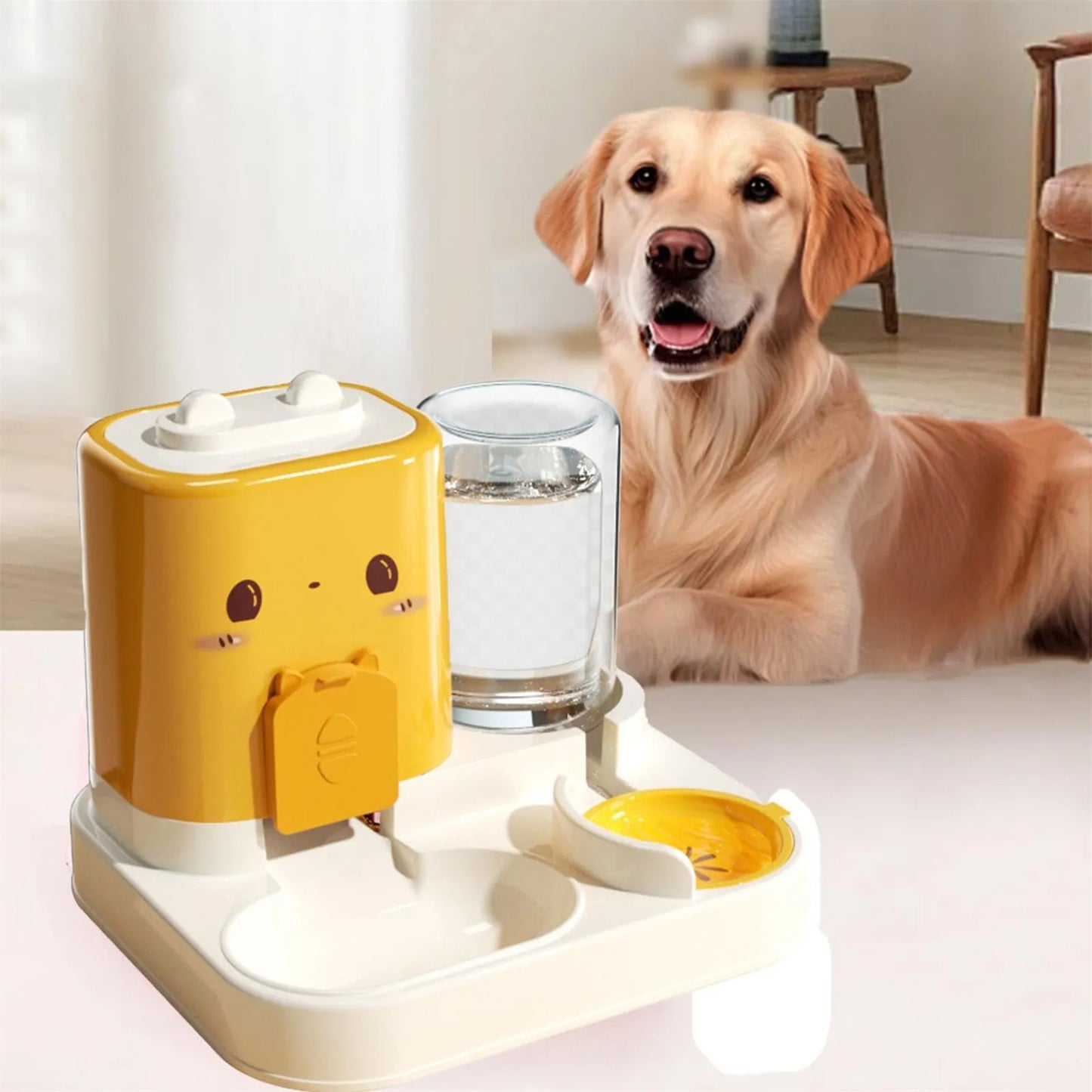2 In 1 Automatic Pet Feeder Removable Portable Convenient Drinking Cats Feeder Pet Feeding Bowl For Small Animals Puppy