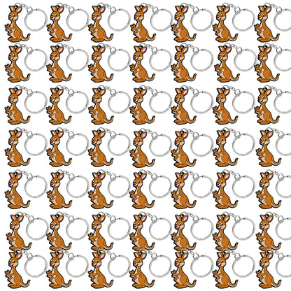 50PCS Cute Animal Keychain knife Ducks Dogs Cats Keyring for Women Men Kids Handbag Cool Car Key Accessories Friends Key Gifts