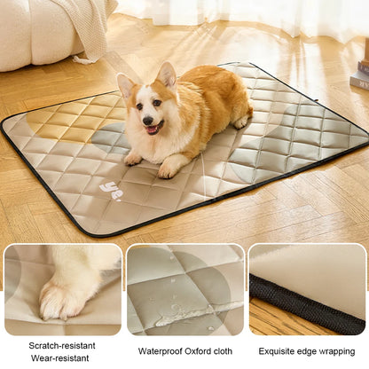 Foldable Dog Cat  Bed for Large Medium Small Pets – Portable & Space-Saving Pet Mat Soft Washable Cushion with Non-Slip Bottom