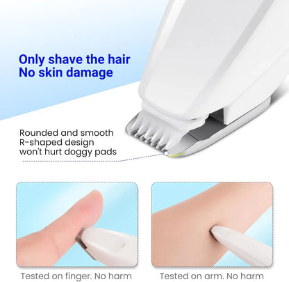 Portable Dog Paw Trimmer with Led Light Rechargeable Cordless Nail Grinder Shaver for Cats And Other Pets Nail Grooming Tools