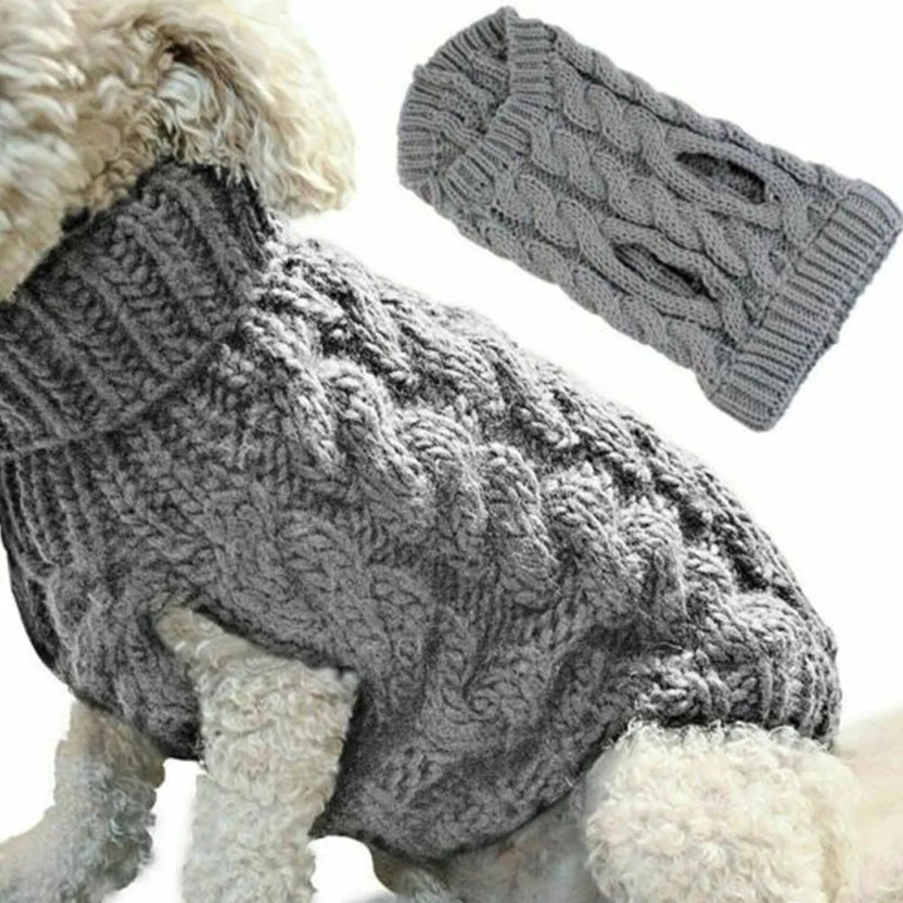 Dog Sweaters for Small Dogs Sweater Winter Dog Clothes Boy Chihuahua Yorkie Sweater Warm Pet Clothes Knitted Solid Puppy