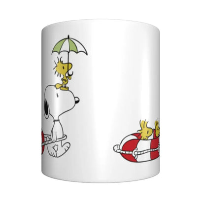 Manga Snoopy Woodstock Cartoon Dog Coffee Mug DIY Customized Ceramic Tea Milk Mug