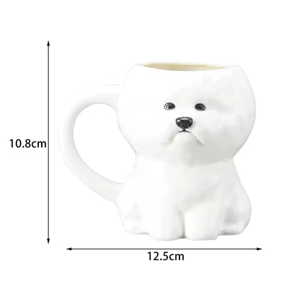 Creative Cute Little Dog Cerc Mugs Office Water Drinking Cups Coffee Cups Birthday Gifts Couple Cups Home Daily Use