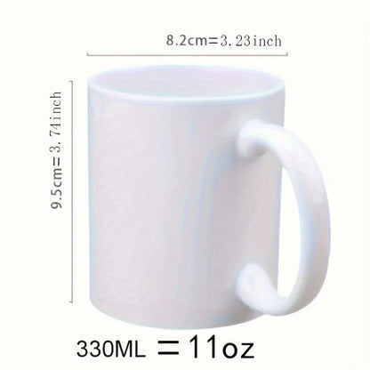 Ceramic Dog Lovers Mug - Insulated Reusable Coffee Cup with "Dogs Make Me Happy" Design - Machine Washable Multipurpose Gift for