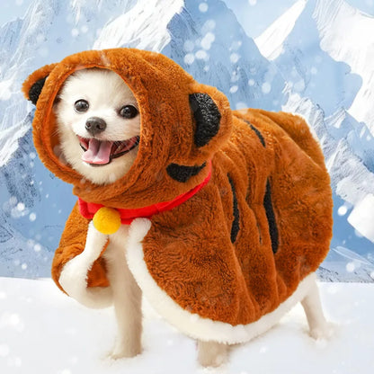 the ROAR & SNUGGLE PLUSH PET COAT - Winter Warm Thick Dog Coats for Pets, Plush Cat and Tiger Costumes, Plus Small Dog Plush Coats, All Pet Supplies