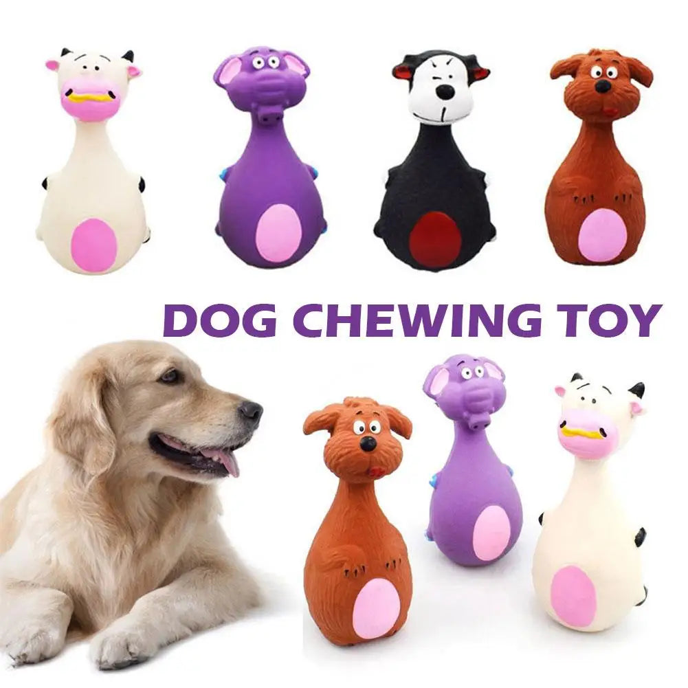 Latex Dog Toys Sound Squeaky Elephant/Cow Animal Dog Chew Toy Pet Puppy Toys Gift For Cute Dogs Bite Resistant Dog Accessories