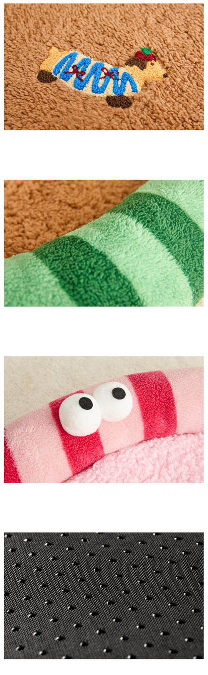 All-Season Removable Washable Pet Bed - Orthopedic Cushion for Teddy/Corgi & Small/Medium Dogs with Cat-Friendly Design