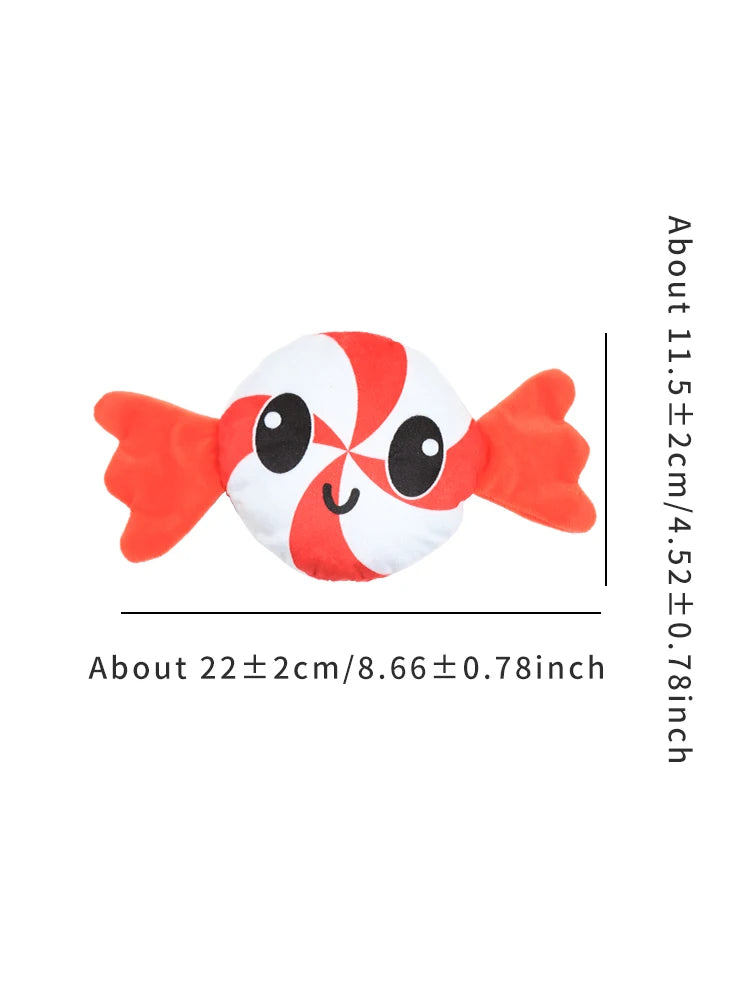 Afternoon tea dessert series sound plush dog toys containing loud paper tape BB called interactive play pet supplies