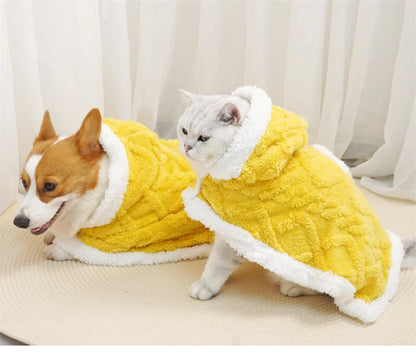 Tafu Velvet Autumn Winter Warm Pet Dog Blanket Soft Thicken Wearable Cat Blanket Flannel Fleece Comfortable Sleeping Blankets