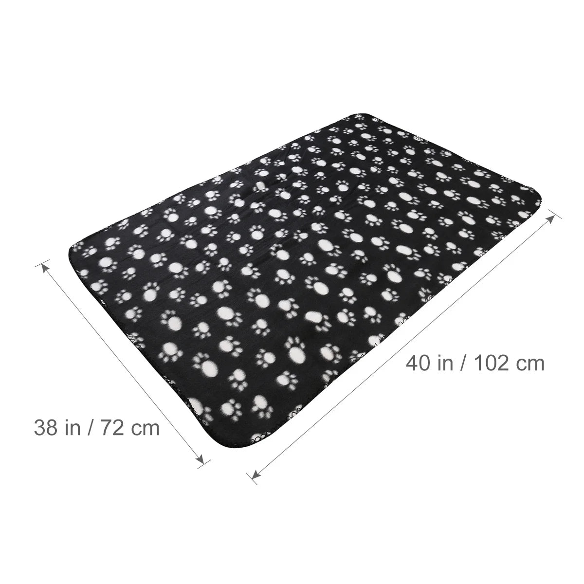 Double Sided Fleece Pet Blanket Black 100x70cm Soft for Dog Cat Bed Cushion Floor Seat Cover Pet Bed Mat